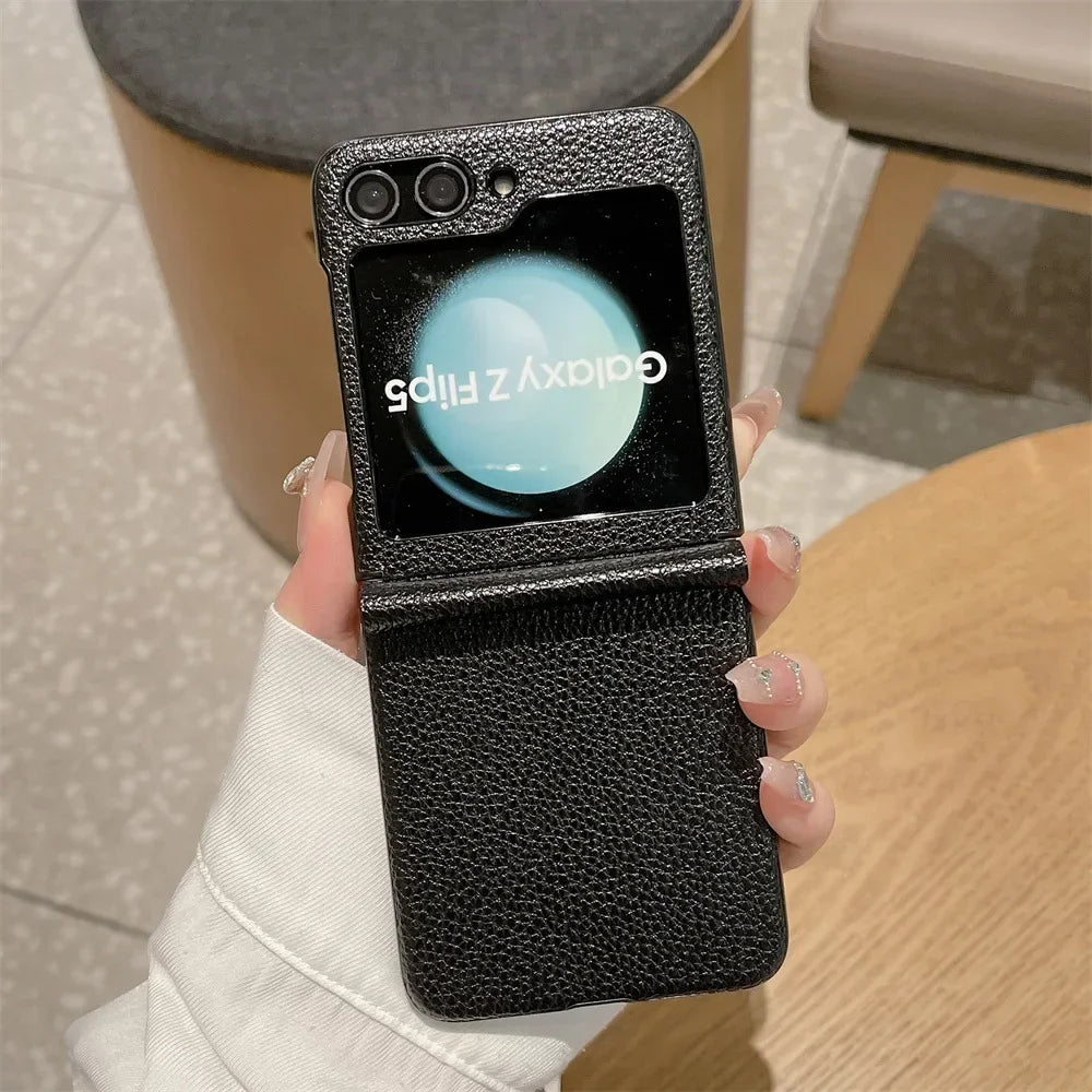 Litchi Leather Case for Samsung Galaxy Z Flip - Premium Mobile Phone Cases from Dressmycell.com - Just $22! Shop now at Dressmycell.com Litchi Leather Case for Samsung Galaxy Z Flip - Premium Mobile Phone Cases from Dressmycell.com - Just $22! Shop now at Dressmycell.com